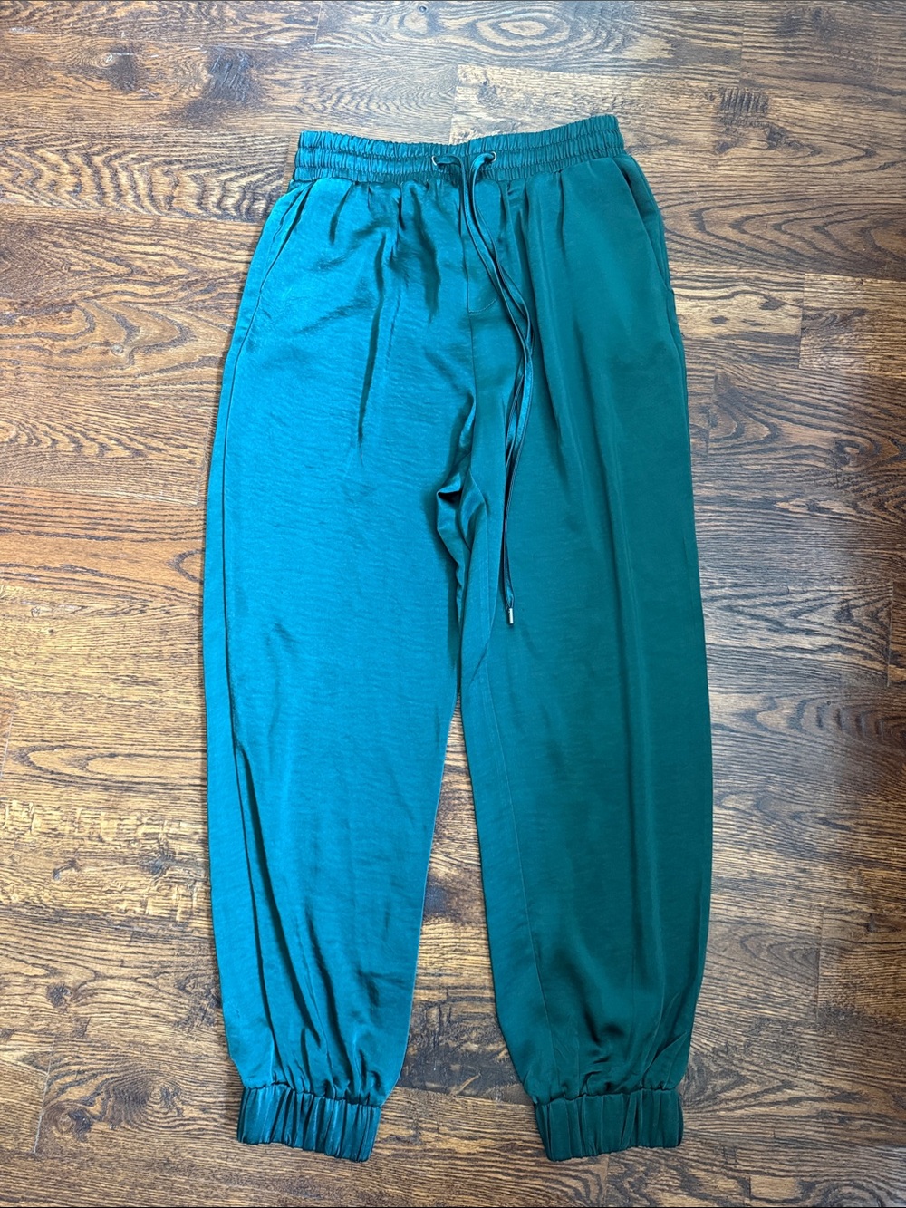 Skies Are Blue Teal Green Track Joggers